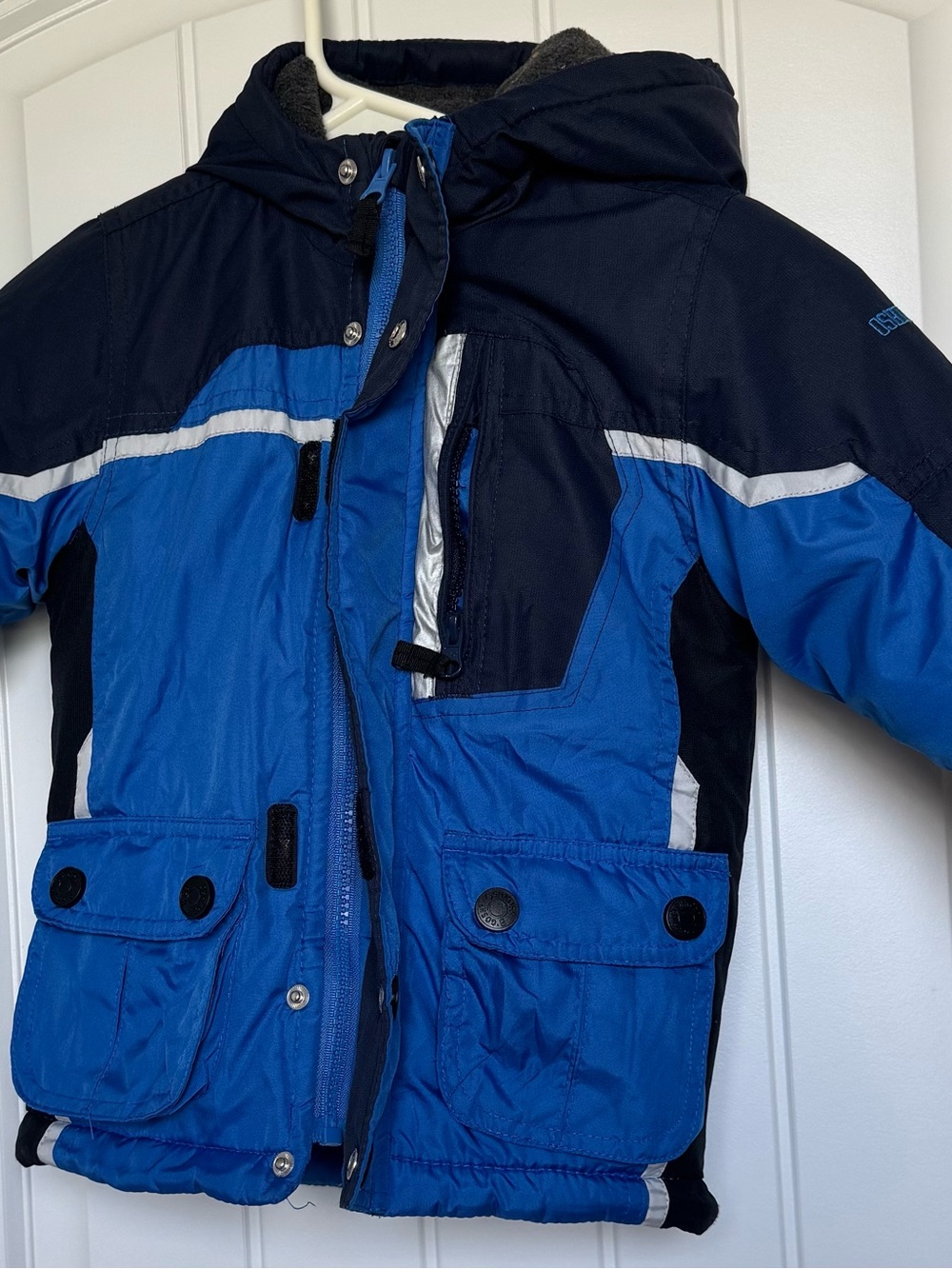 OshKosh B'gosh Two-Tone Blue Hooded Puffer Jacket